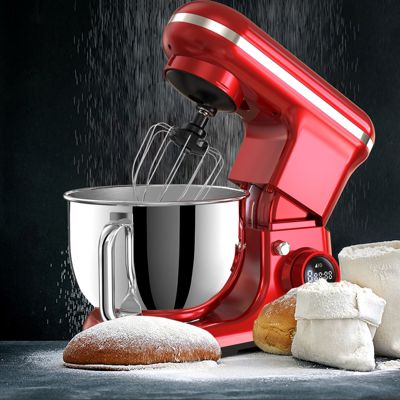 5.3 Qt Digital Display Stand Mixer 8 Speed with Egg Whisk, Dough Hook & Flat Beater