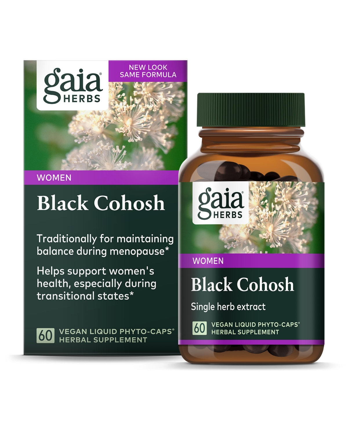 Black Cohosh - Menopause Support Supplement to Help Maintain Hormone Balance and Health for Women - With Organic Black Cohosh - 60 Liquid P