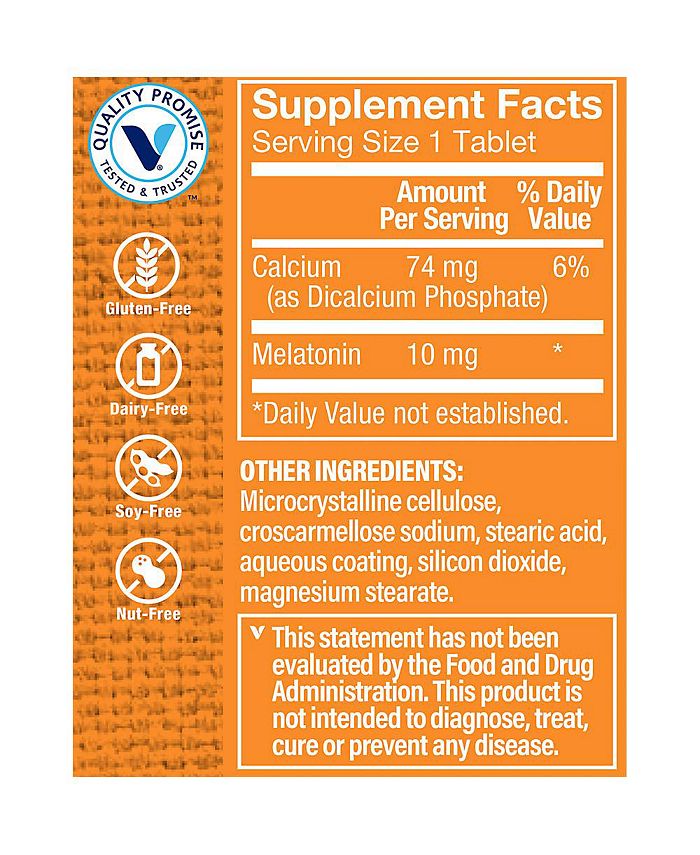 The Vitamin Shoppe Melatonin for Sleep Support 10 MG (60 Tablets