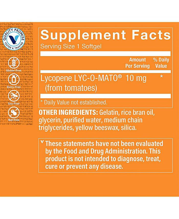 The Vitamin Shoppe Lycopene Antioxidant Promotes Cardiovascular