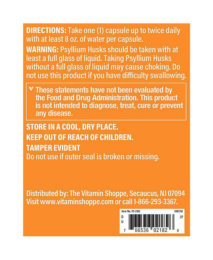 The Vitamin Shoppe Psyllium Husks Supports Digestive Health