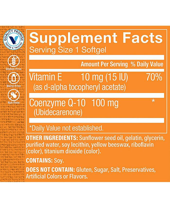 The Vitamin Shoppe CoQ10 Supports Cardiovascular Health & Energy