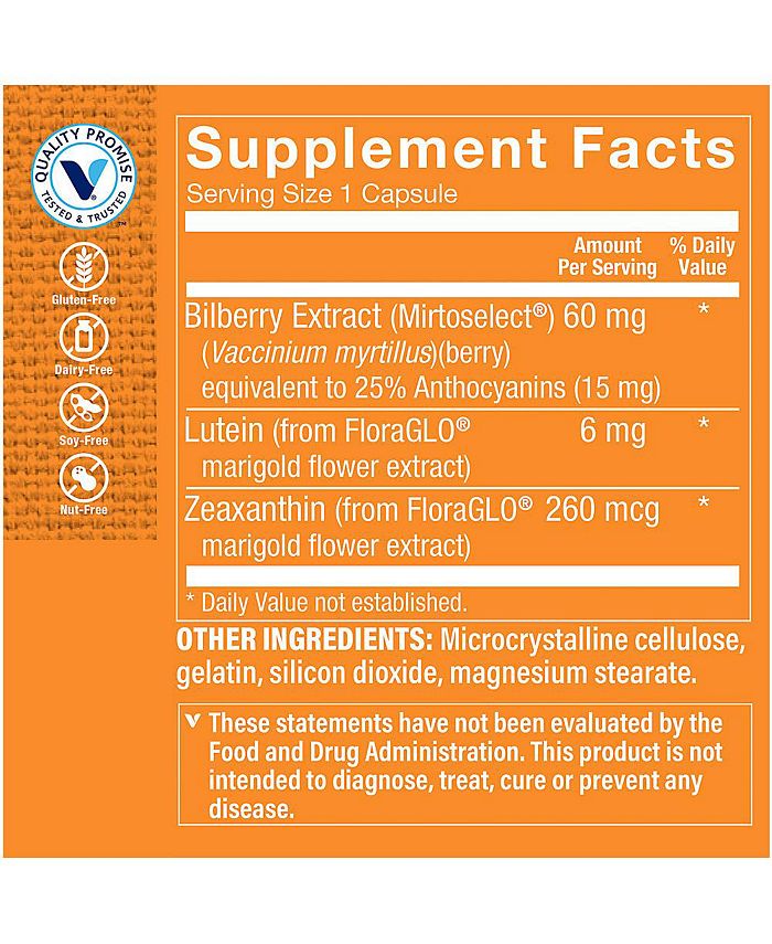 The Vitamin Shoppe Lutein with Bilberry Supports Vision & Eye Health