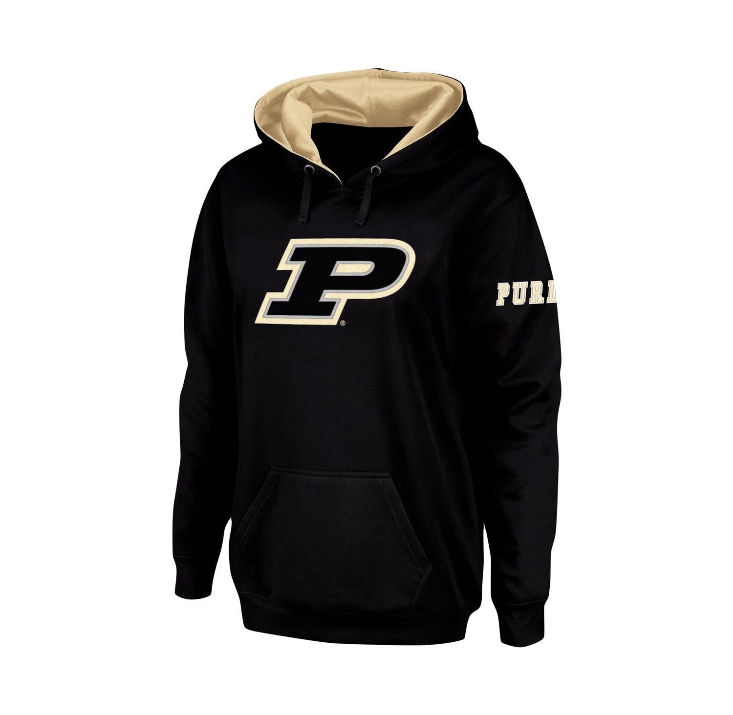 Women's Black Purdue Boilermakers Team Big Logo Pullover Hoodie