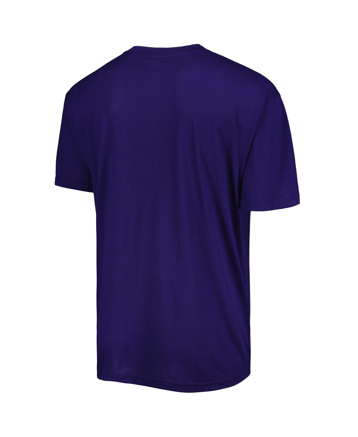 Shop Concepts Sport Men's  Purple, Black Distressed Colorado Rockies Badge T-shirt And Pants Sleep Set In Purple,black
