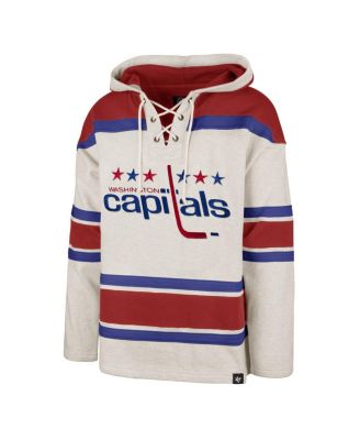 Men's Oatmeal Washington Capitals Rockaway Lace-Up Pullover Hoodie