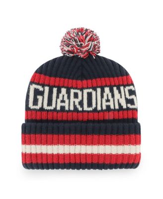 Men's Navy Cleveland Guardians Bering Cuffed Knit Hat with Pom