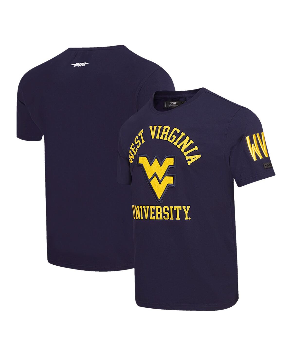 Pro Standard Men's  Navy West Virginia Mountaineers Classic Stacked Logo T-shirt