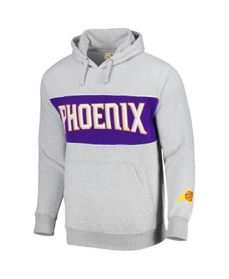 Men's Heather Gray Phoenix Suns Wordmark French Terry Pullover Hoodie