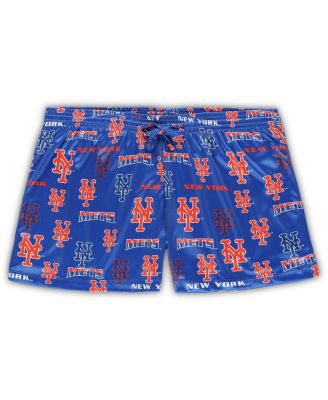 Women's White, Royal New York Mets Plus Size Tank Top and Shorts Sleep Set