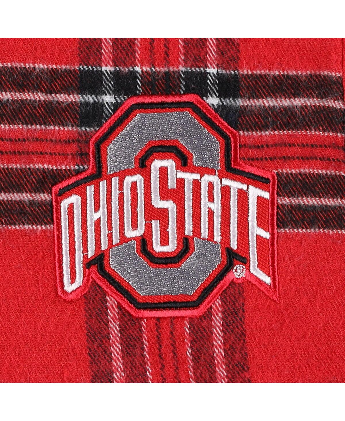 Shop Profile Men's  Scarlet, Black Ohio State Buckeyes Big And Tall 2-pack T-shirt And Flannel Pants Set In Scarlet,black