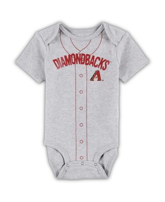 Infant  Boys and Girls White, Heather Gray Arizona Diamondbacks Two-Pack Little Slugger Bodysuit Set