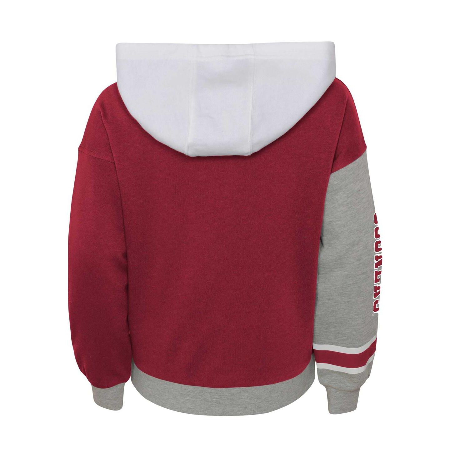 Худи Outerstuff Crimson Distressed Oklahoma Sooners True Fan Soft Fleece Pullover для девочек — фото 3