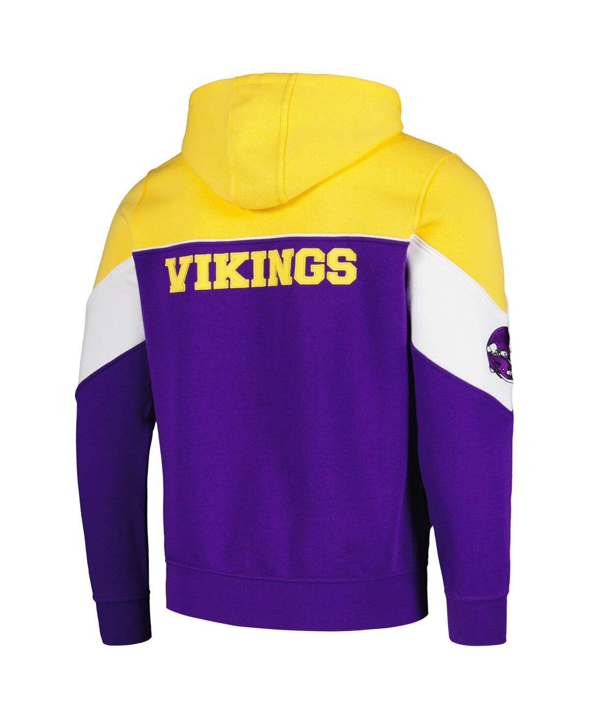 Shop Starter Men's  Purple, Gold Minnesota Vikings Running Back Full-zip Hoodie In Purple,gold