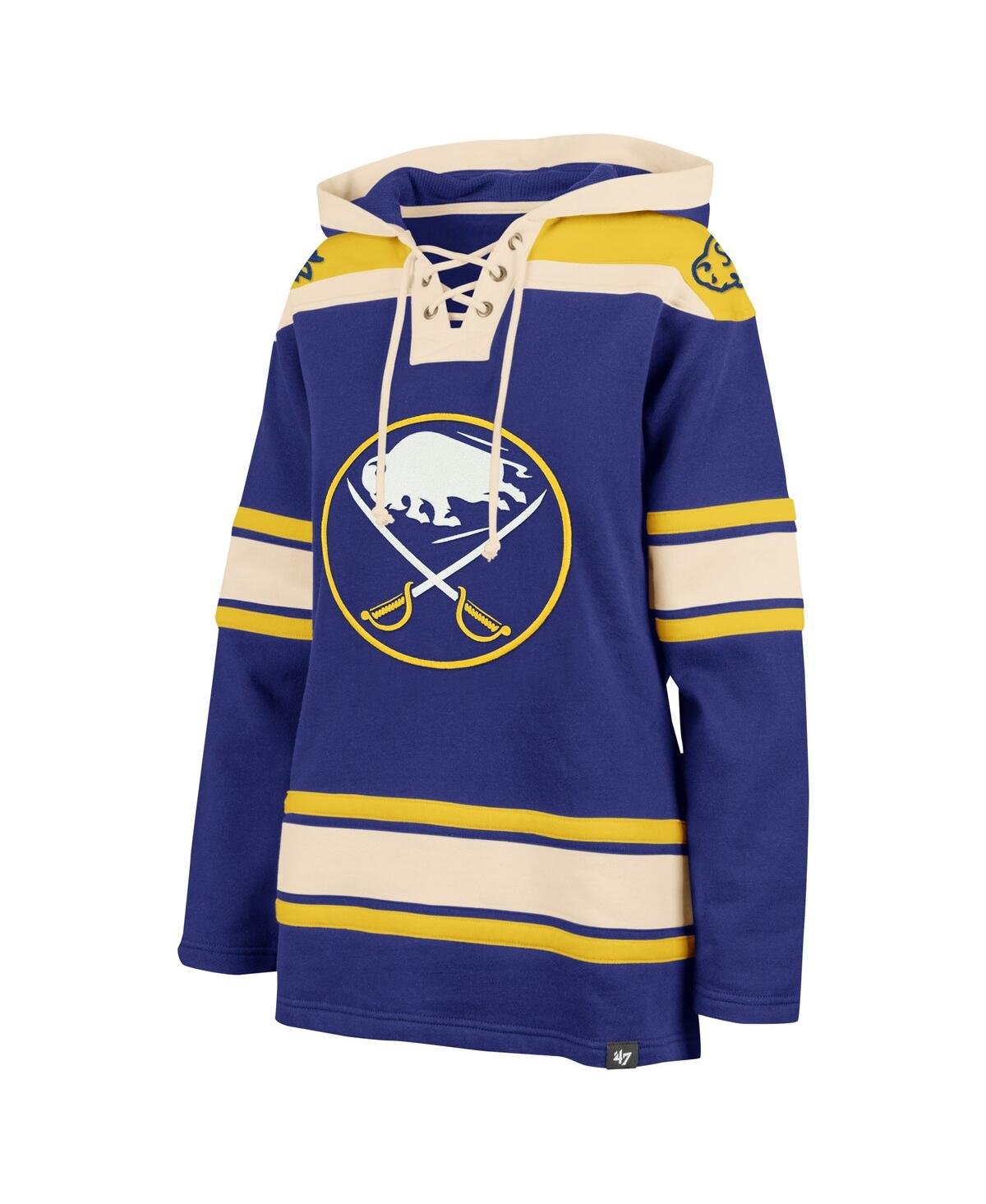 47 BRAND WOMEN'S '47 BRAND ROYAL BUFFALO SABRES SUPERIOR LACER PULLOVER HOODIE 