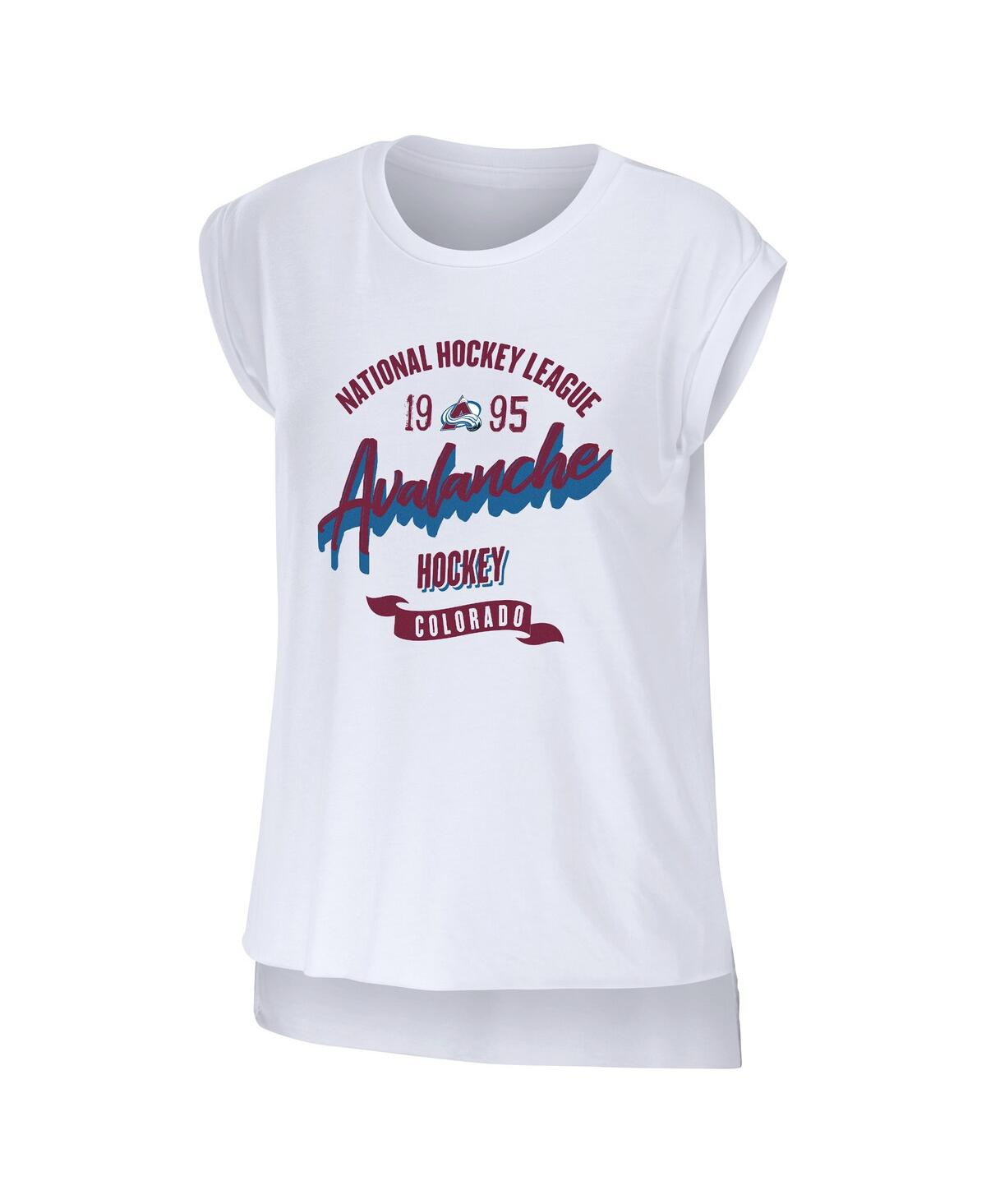 Shop Wear By Erin Andrews Women's  White Colorado Avalanche Domestic Tank Top