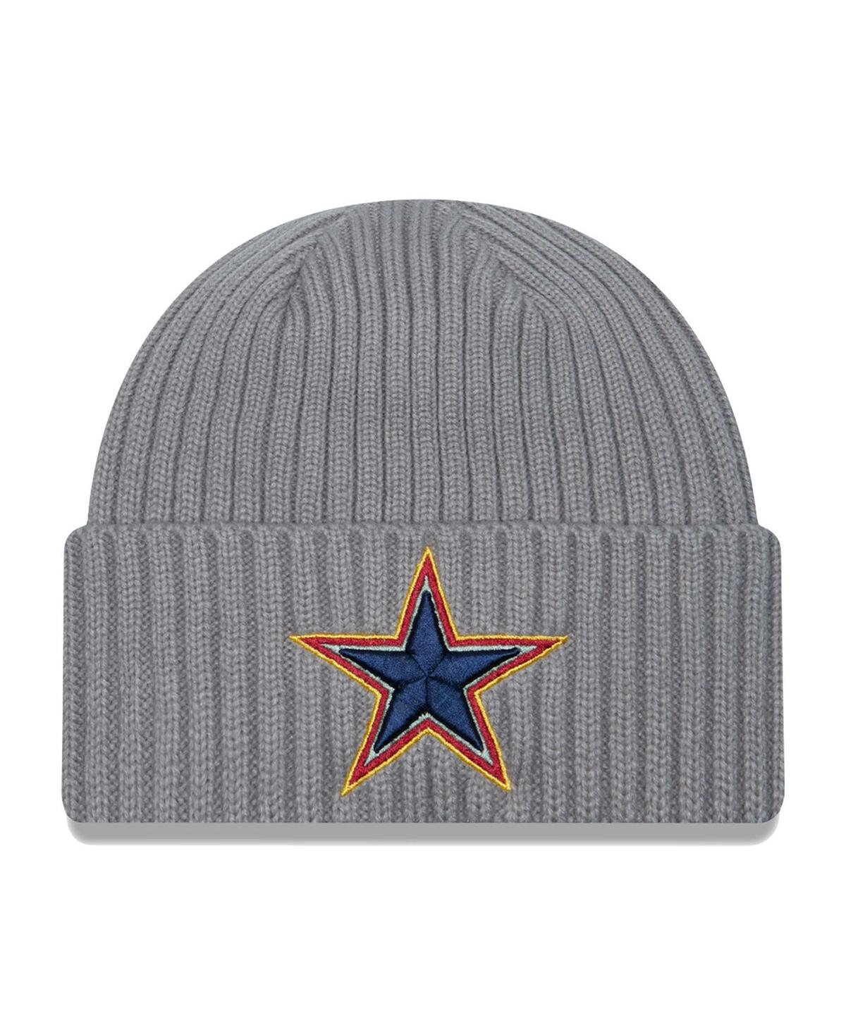 Shop New Era Men's  Gray Dallas Cowboys Color Pack Multi Cuffed Knit Hat