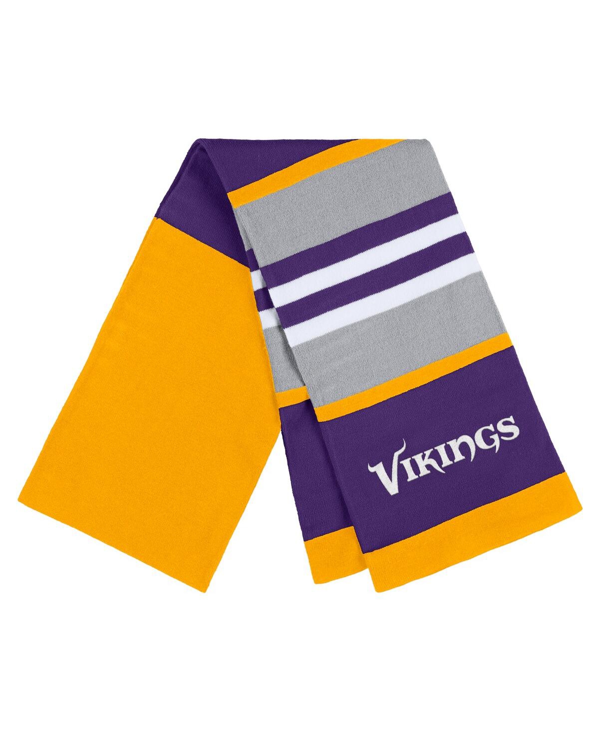 WEAR BY ERIN ANDREWS WOMEN'S WEAR BY ERIN ANDREWS MINNESOTA VIKINGS STRIPE GLOVE AND SCARF SET 