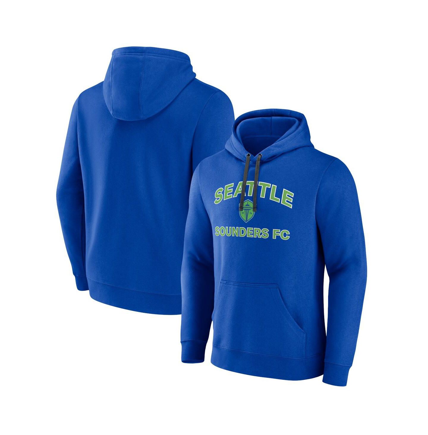 Мужское худи Fanatics Blue Seattle Sounders FC Heart & Soul Pullover — фото 1