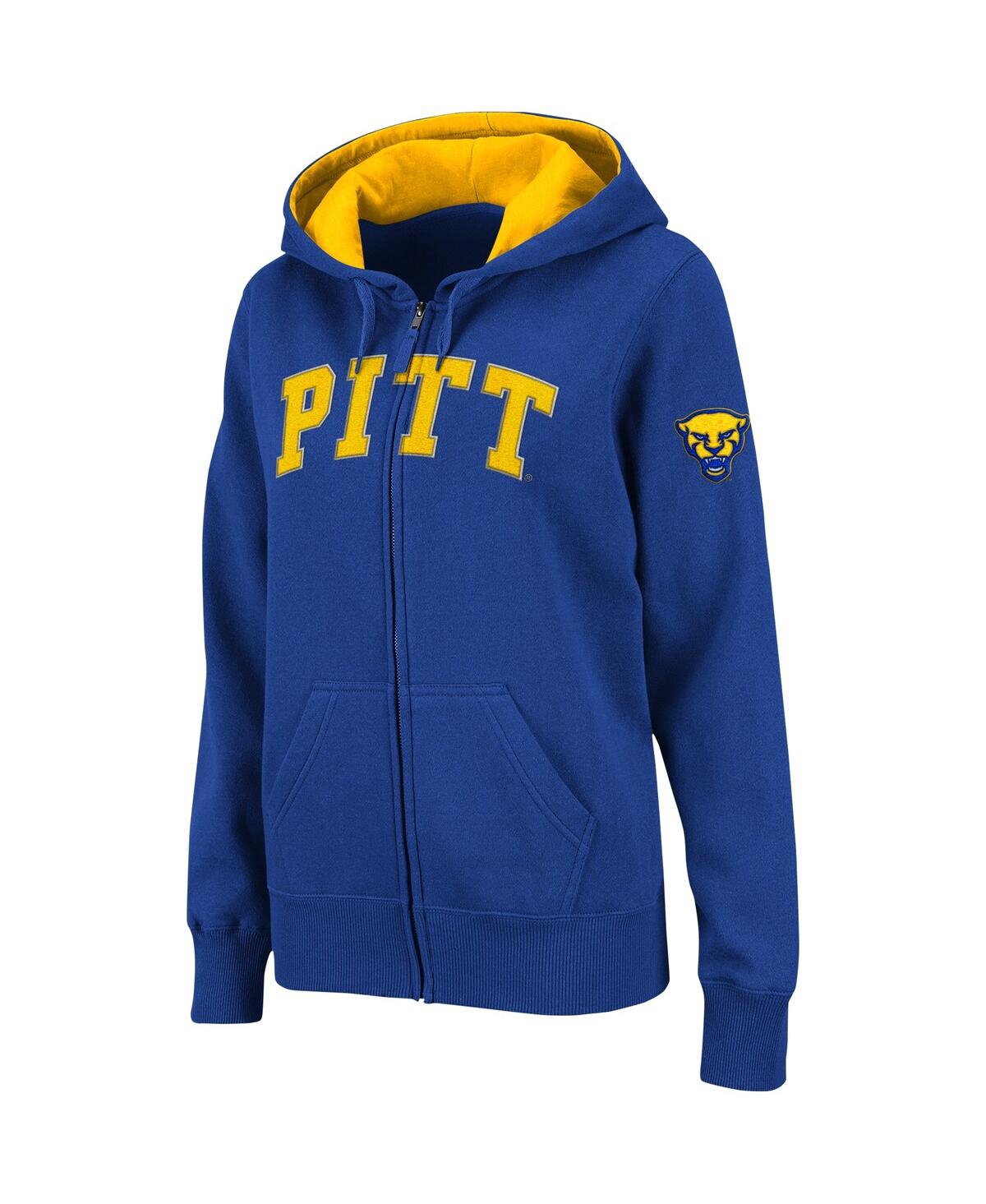 Colosseum Women's  Royal Pitt Panthers Arched Name Full-zip Hoodie In Royal