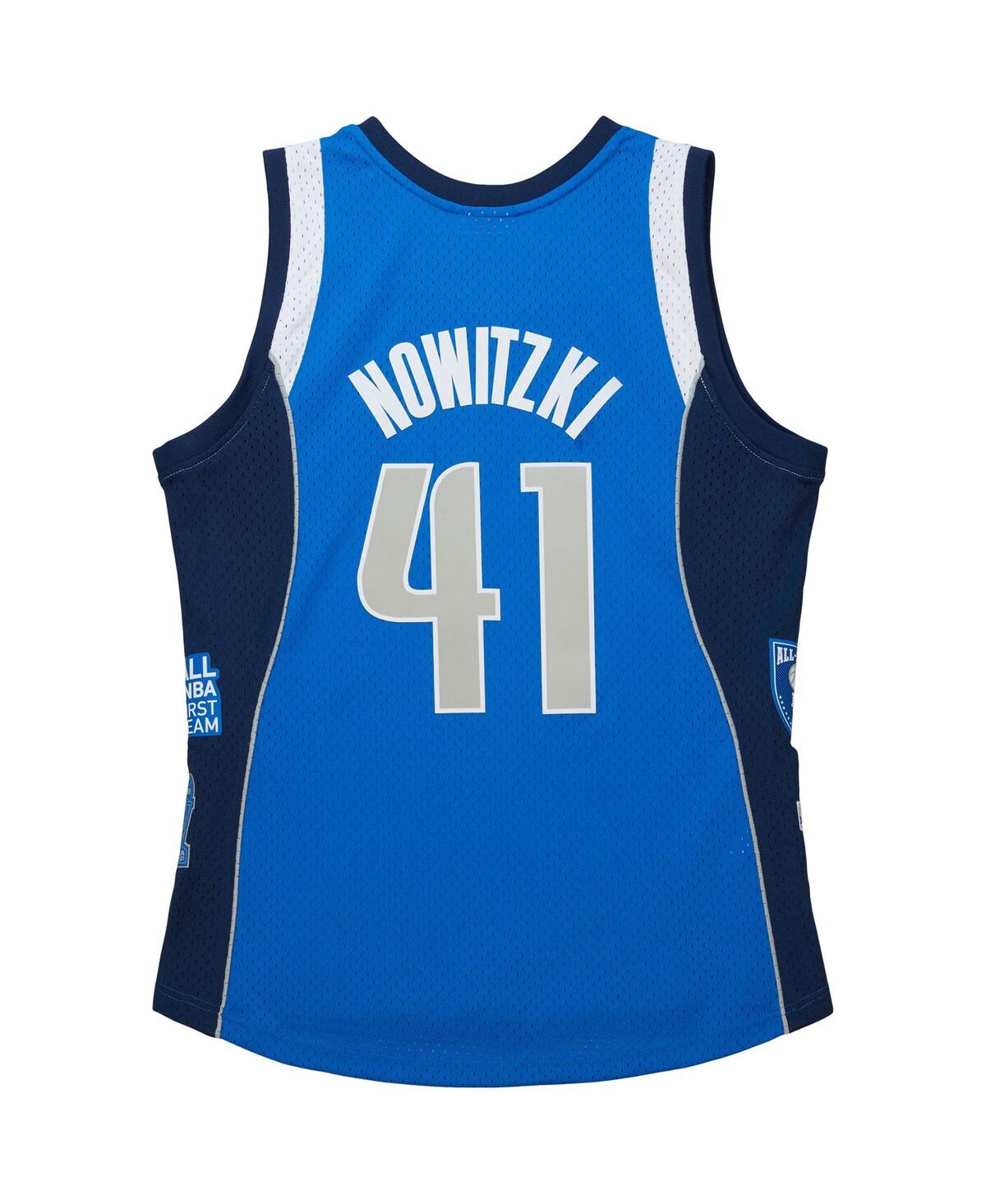 Men's and Women's Mitchell & Ness Dirk NowitzkiDallas Mavericks Hall of Fame Class of 2023 Throwback Swingman Jersey - Blue