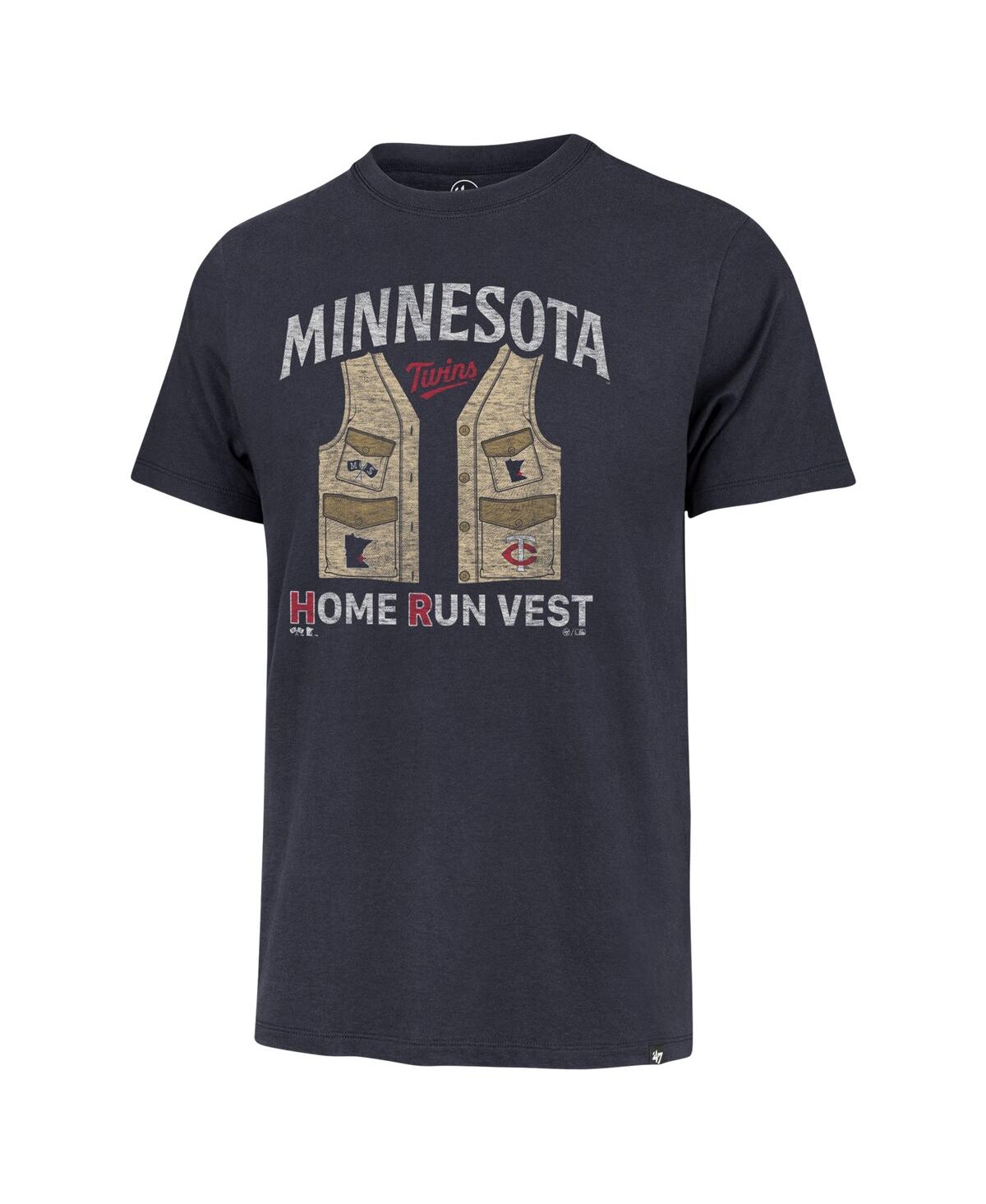 Shop 47 Brand Men's ' Navy Distressed Minnesota Twins Regional Franklin T-shirt