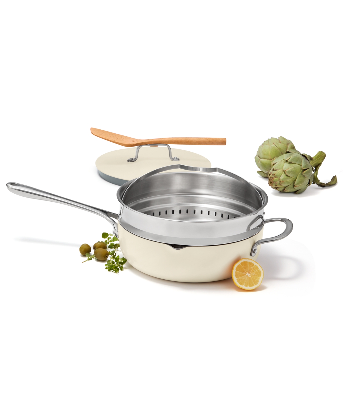 The Cellar Ceramic Nonstick Complete Pan, Exclusively At Macy's In Ivory