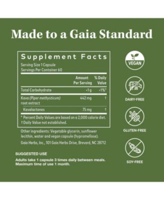 Kava Root - Helps Sustain a Sense of Natural Calm and Relaxation During Times of Stress - Made With Noble Kava Cultivars - 60 Liquid Phyto-Capsules (20-Day Supply)