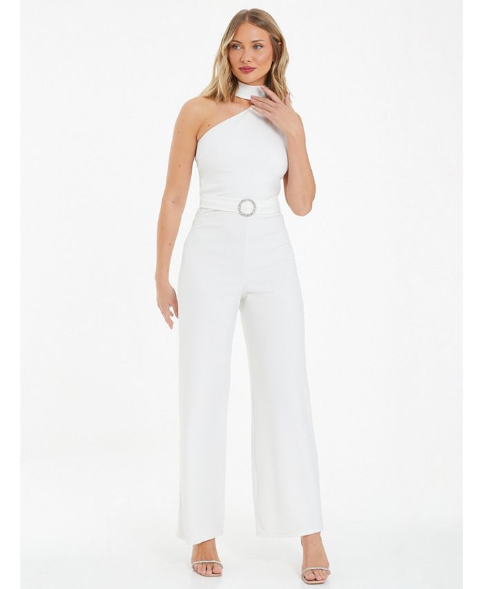 Macy's white clearance jumpsuit