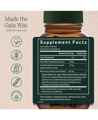 Mighty Lungs - Lung Support Supplement to Help Maintain Overall Lung & Respiratory Health - With Mullein, Plantain, Schisandra & Elecampane - 60 Liquid Phyto-Capsules (30-Day Supply)