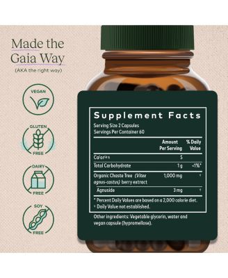 Vitex Berry (Chaste Tree) - Supports Hormone Balance & Fertility for Women - Helps Maintain Healthy Progesterone Levels to Support Menstrual Cycle Health - 120 Caps (60-Day Supply)