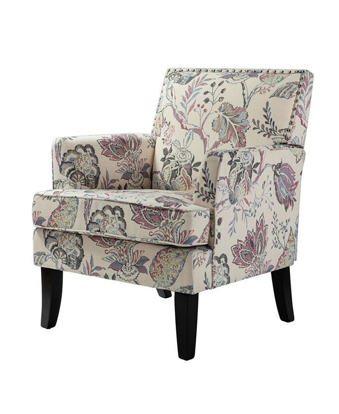 Hulala Home Modern Floral Accent Chair for Living Room Macy's
