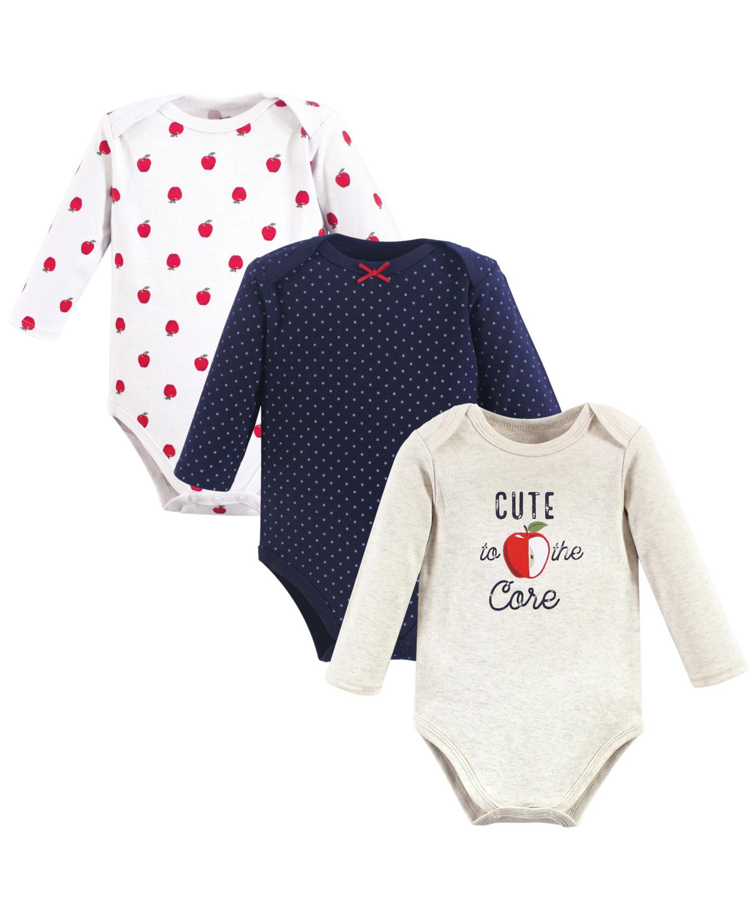Baby Girls Hudson Breathable Cotton Long-Sleeve Bodysuit Bundle 3 Count