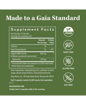 Milk Thistle Seed - Liver Supplement & Cleanse Support for Maintaining Healthy Liver Function - With Milk Thistle Seed Extract - 120 Liquid Phyto-Capsules (40-Day Supply)