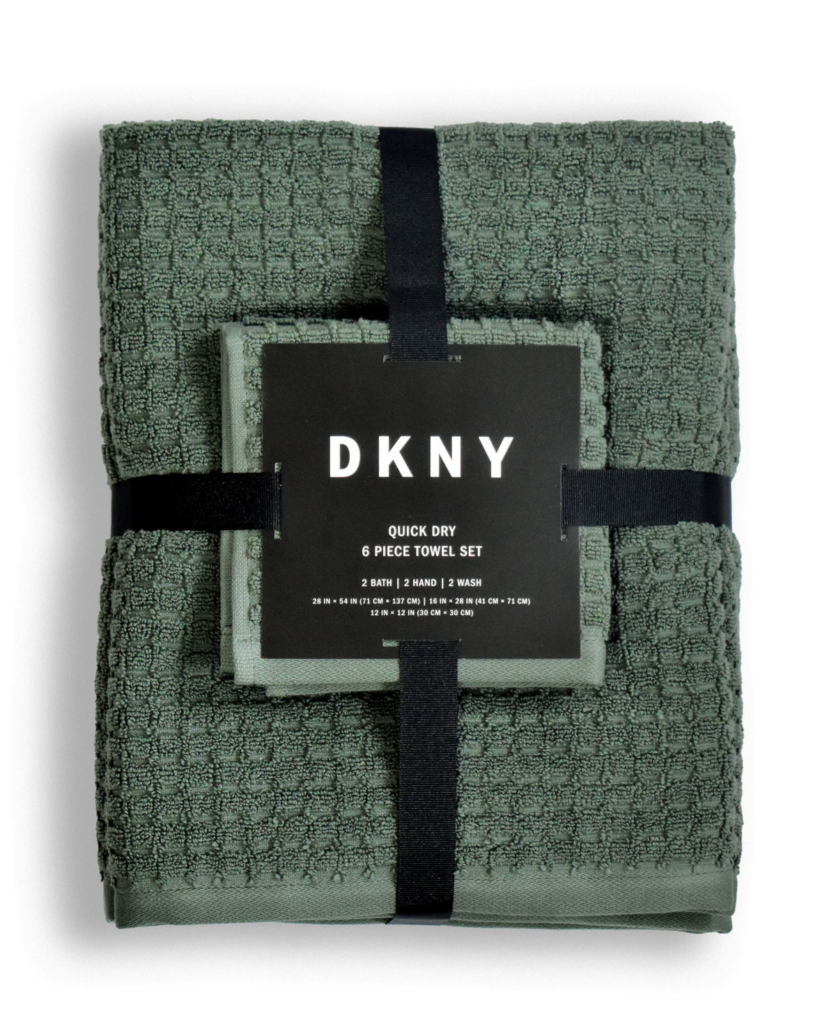 Dkny Quick Dry 6 Pieces Towel Set In Moss