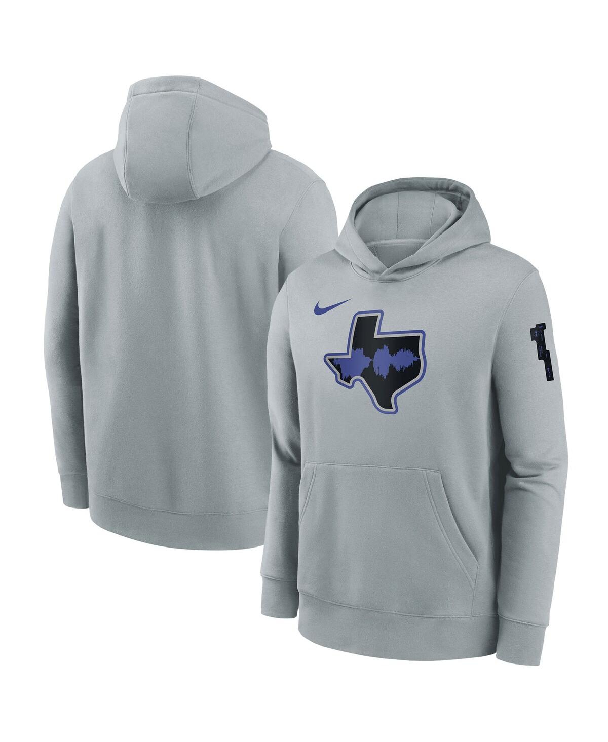 Shop Nike Big Boys  Silver Dallas Mavericks 2023/24 City Edition Courtside Pullover Hoodie