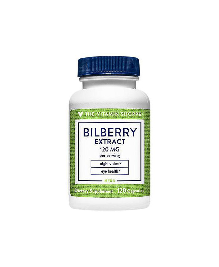 The Vitamin Shoppe Bilberry Extract Standardized to 25 Anthocyanins 120 MG (120 Capsules