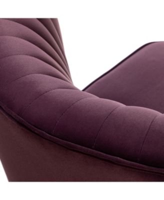 Velvet Accent Chair with Gold Metal Legs for Bedroom Guest Room Vanity