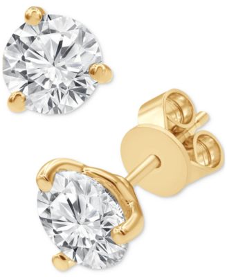 Certified Lab Grown Diamond Stud Earrings (3 ct. t.w.) in 14k Gold