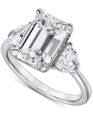 Badgley Mischka - Lab Grown Certified Diamond Engagement Three Stone Engagement Ring (4-5/8 ct. t.w.) in 14k Gold
