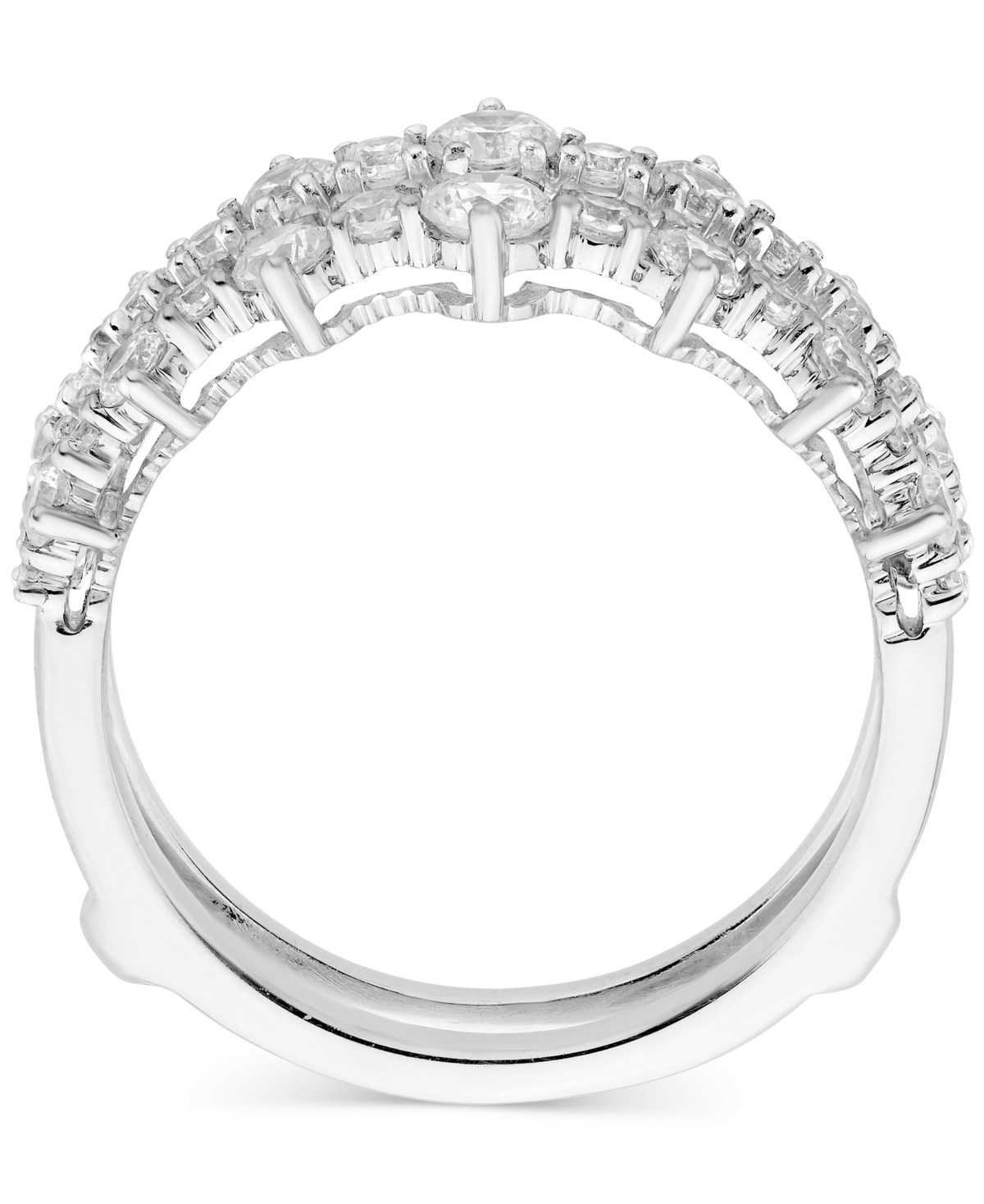 Macy's Diamond Ring Guard Enhancer (1 Ct. T.w.) In 14k White Gold In White Gold