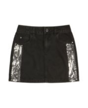 Macy's black denim skirt sales