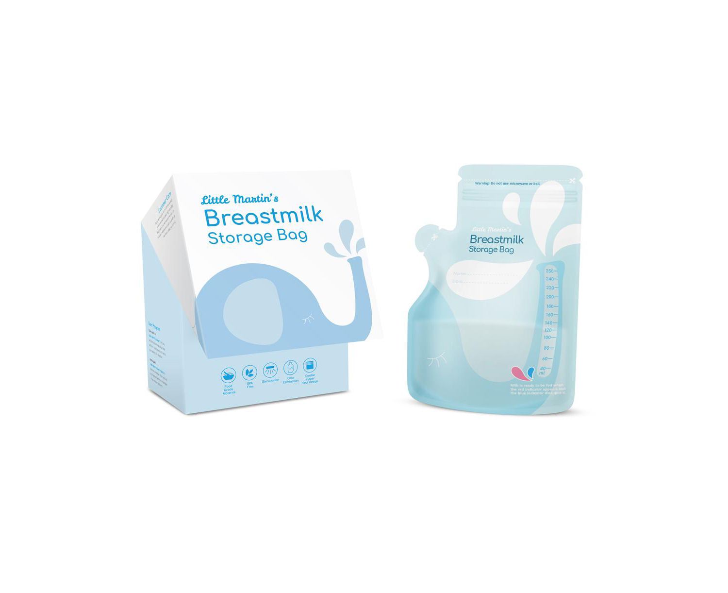 Little Martin's Breast Milk Storage Bags - 60 pcs