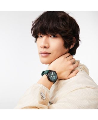 Men's Ollie Green Silicone Strap Watch 44mm