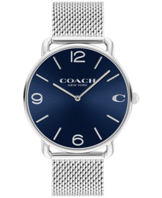 COACH Unisex Elliot Silver-Tone Stainless Steel Mesh 