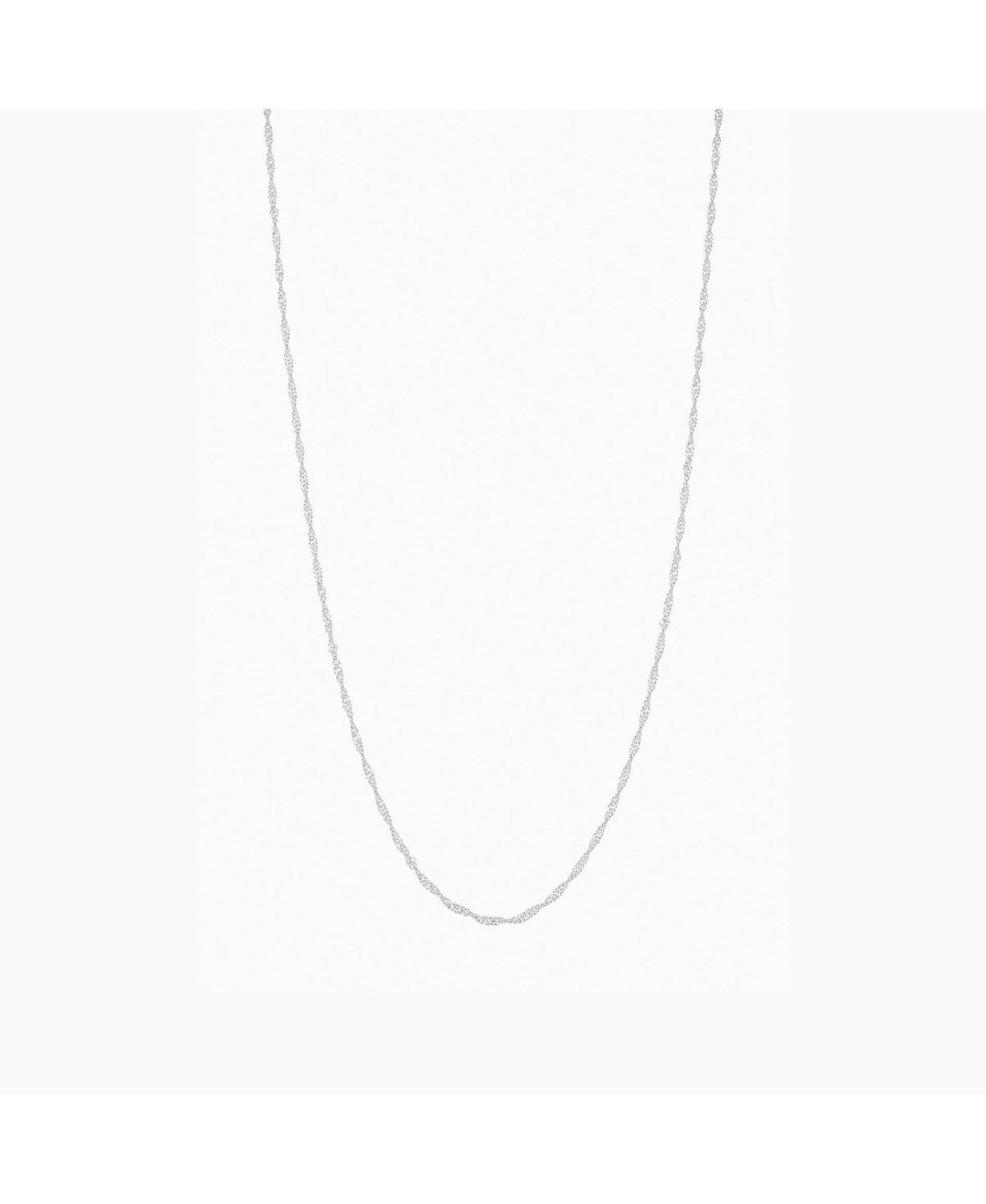 Ashley Basic Chain Necklace - White gold