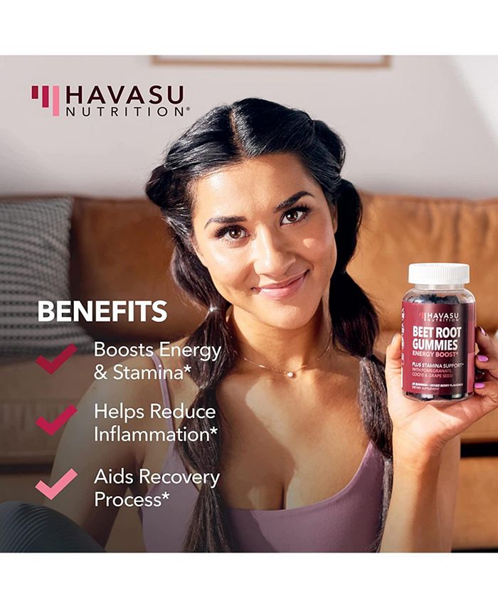 Havasu Nutrition Beet Root + COQ10 Gummies with Pomegranate Extract