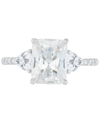 IGI Certified Lab Grown Diamond Radiant Three Stone Engagement Ring (3-1/2 ct. t.w.) in 14K White Gold