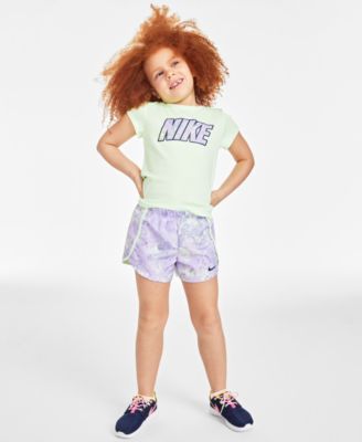 Nike Little Girls Dri-Fit Short Sleeve T-shirt and Shorts Set Macy's