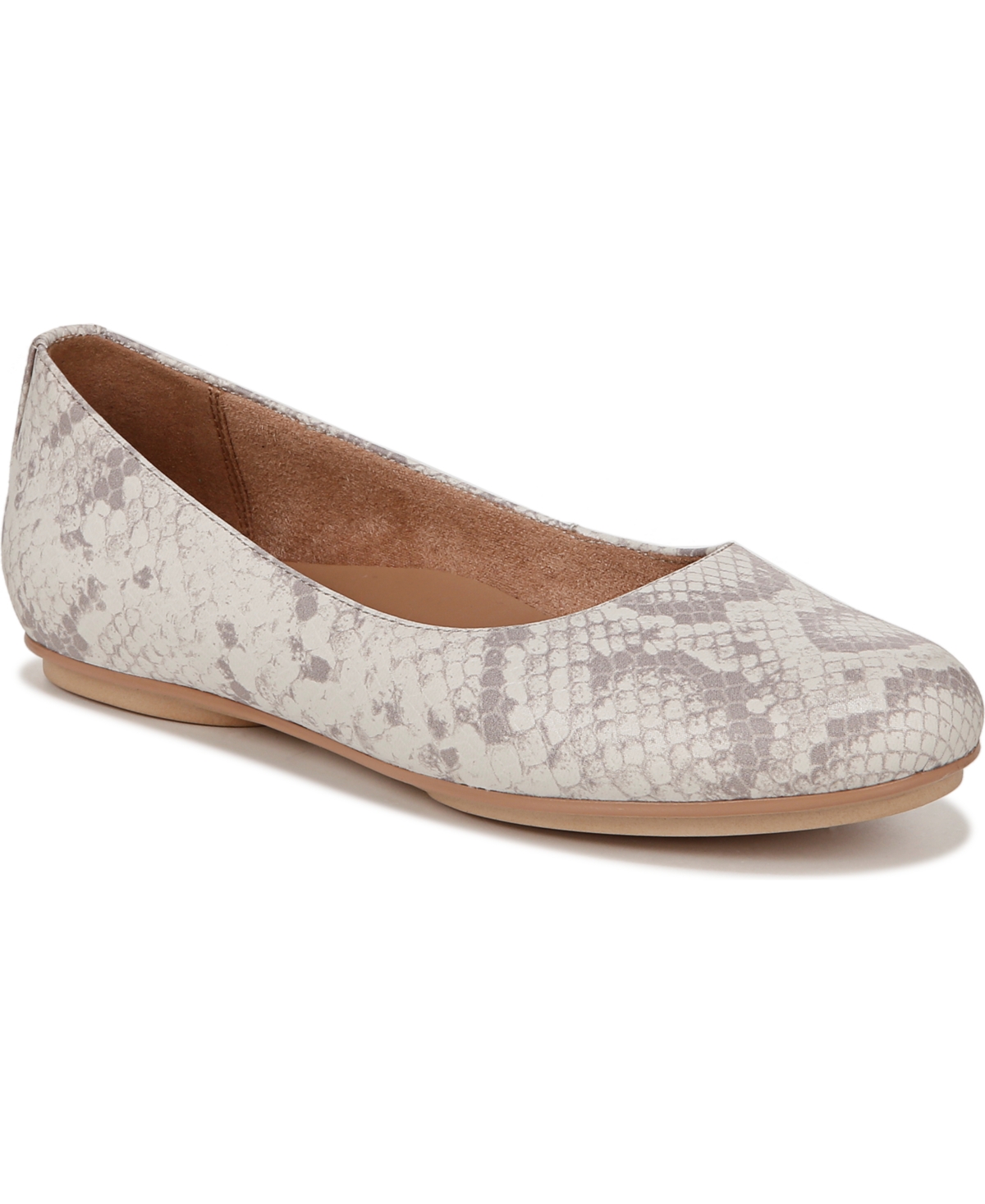 Naturalizer Maxwell Ballet Flats In White Multi Snake Embossed Leather